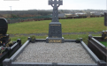 Gavins Memorials, Ballyhaunis, Co Mayo, Ireland. Blue Pearl Celtic Cross - GM 023